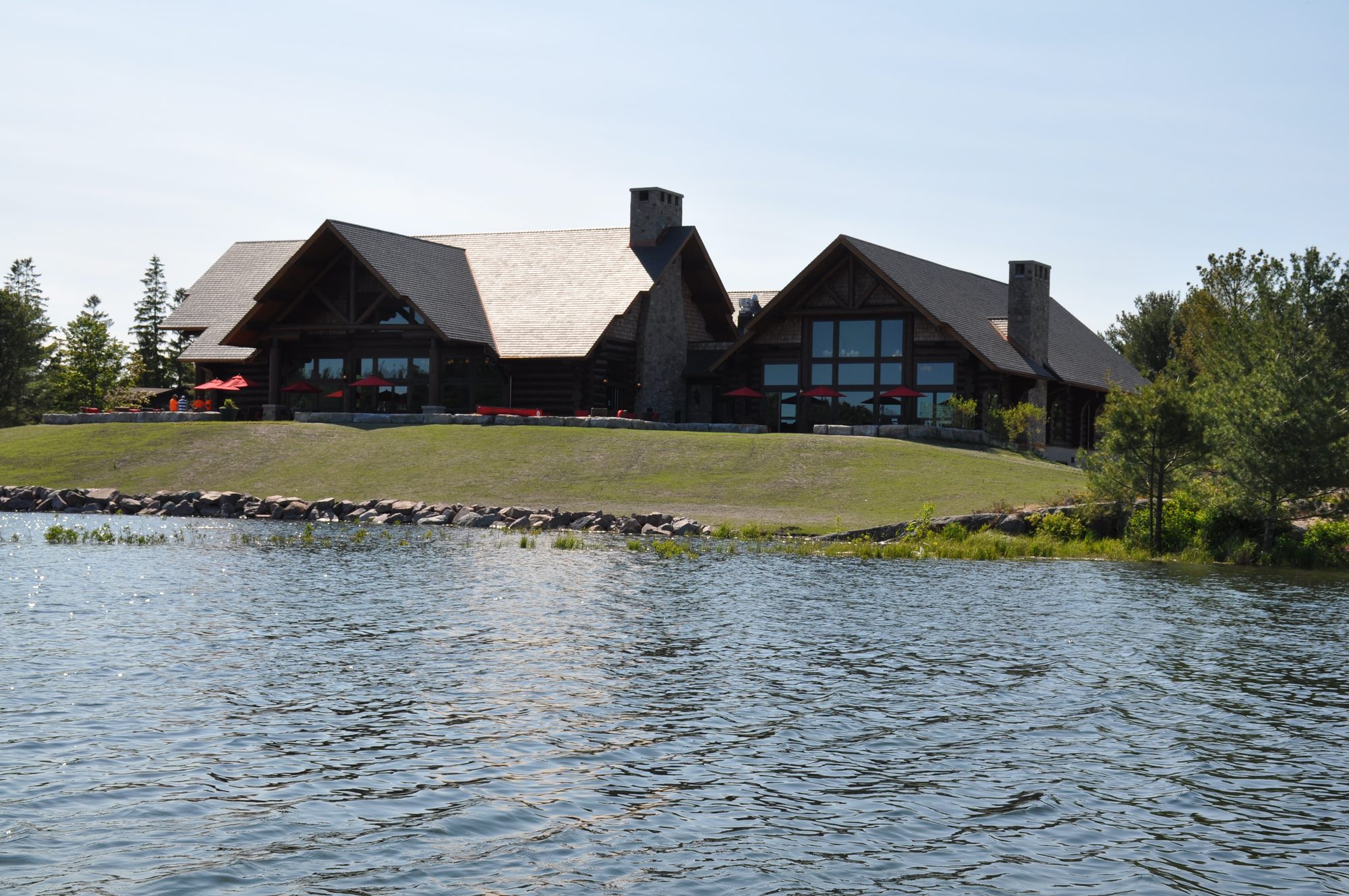 Canada House gables above the shoreline
